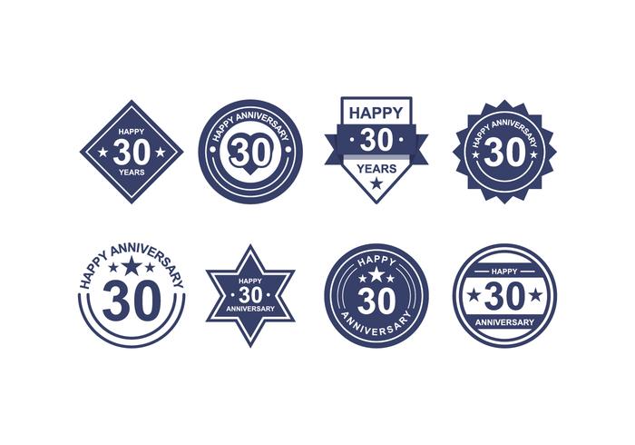 Free Anniversary Badges vector