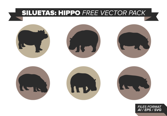 Siluetas Hippo Free Vector Pack Siluetas Hippo Free Vector Pack