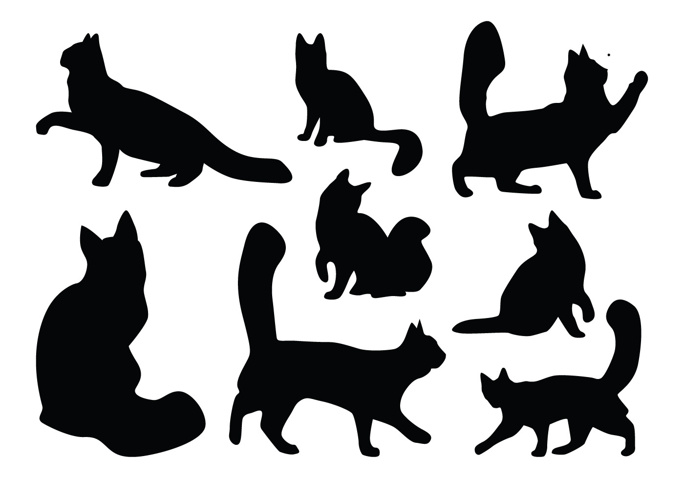 Download Cat Silhouette Vectors - Download Free Vectors, Clipart ...