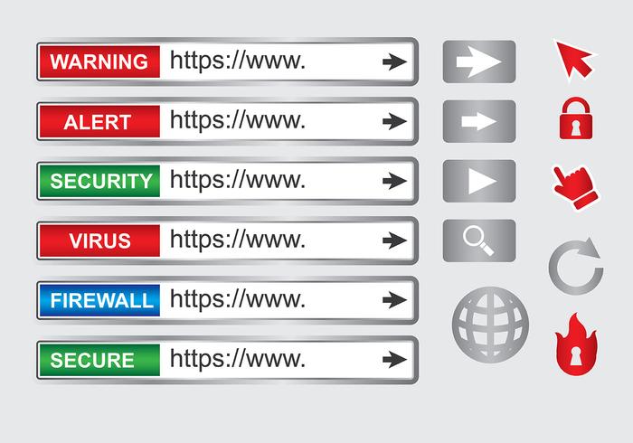 Brillante barra de direcciones de vector