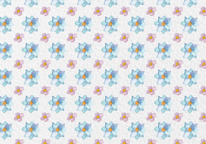 Free Vector Spring Watercolor Flowers Pattern