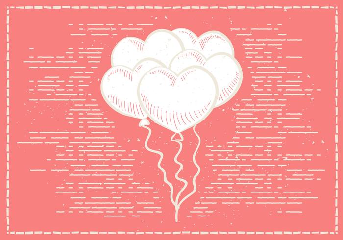 Free Hand Drawn Valentines Vector Background