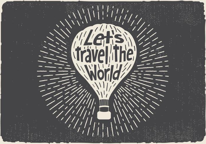 Free Hand Drawn Hot Air Balloon Vector Background Free Hand Drawn Hot Air Balloon Vector Background