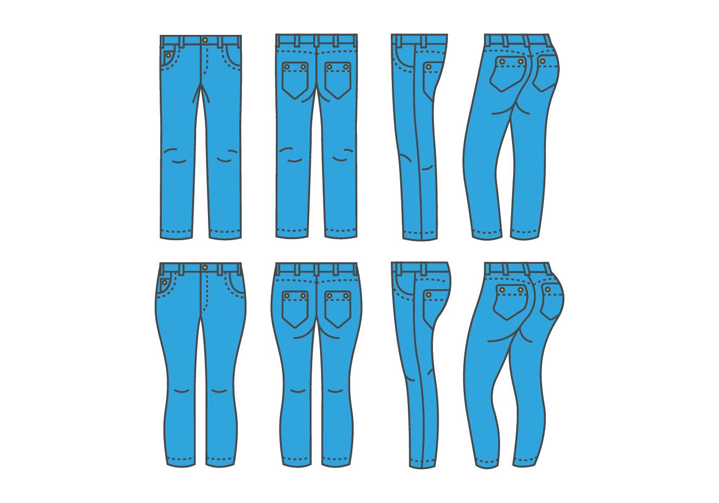 Blue Jean Vectors 137752 Vector Art at Vecteezy