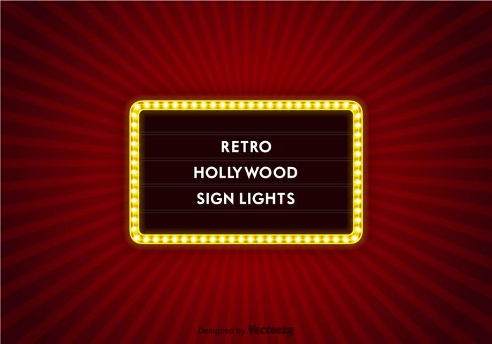 Vector Hollywood Sign Lights