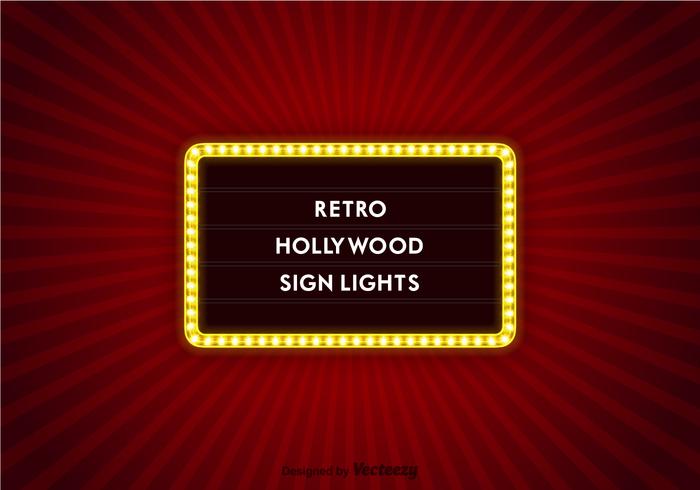 Vector Hollywood Sign Lights