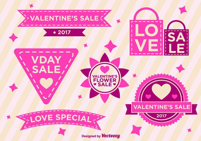 Valentine Days Vector Labels