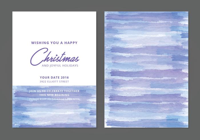 Vector Watercolor Winter Card Vector Watercolor Winter Card