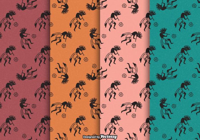 Free Kokopelli Trickster Vector Patterns