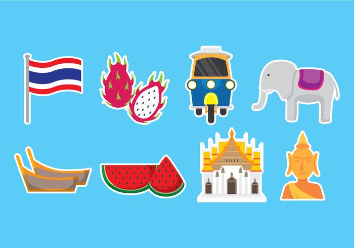 Iconos de Bangkok vector