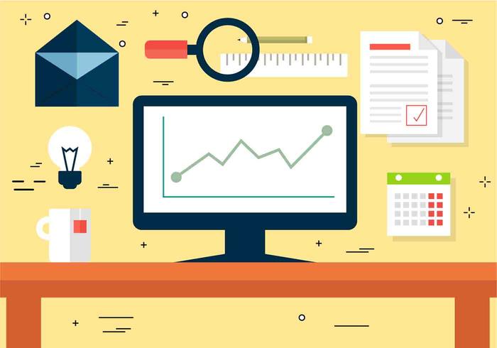 Free Flat Design Vector Workspace Elements