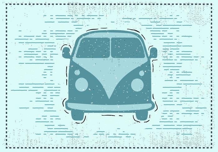 Free Hand Drawn Vintage Car Background vector