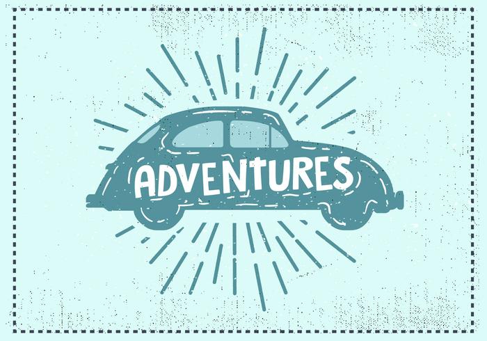 Free Hand Drawn Vintage Car Background Free Hand Drawn Vintage Car Background