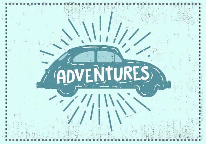 Free Hand Drawn Vintage Car Background vector