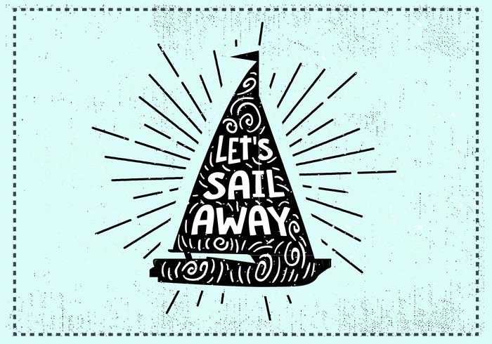 Hand Drawn Sail Background vector