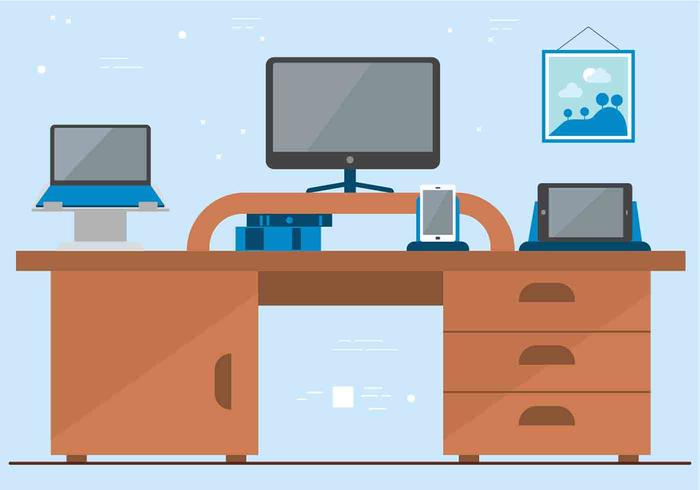 Free Vector Workspace Illustration