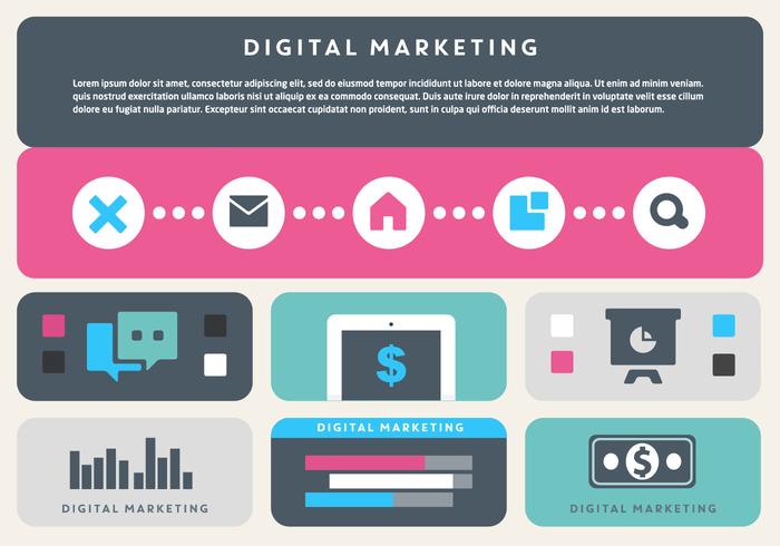 Elementos libres del vector del negocio de la comercialización de Digitaces