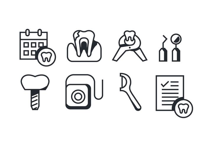 Vector Pack of Dentista Icons