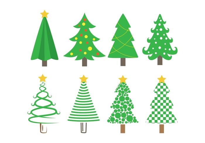 Iconos del árbol de Navidad del vector de Sapin