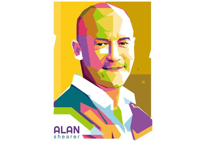 Alan Shearer Football Player Vector