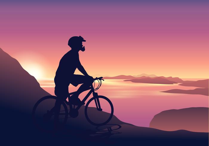 Wild Nature Bike Trail Vector Wild Nature Bike Trail Vector