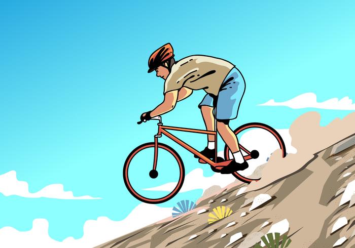 Mountain Bike Trail Vector