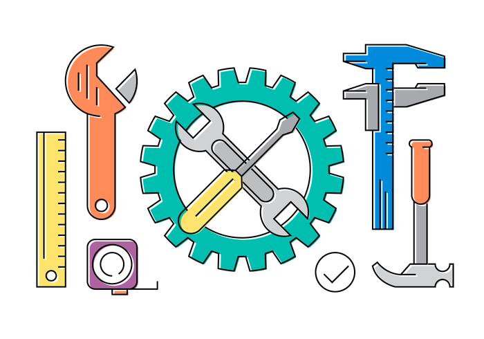 Free Collection With Tools vector