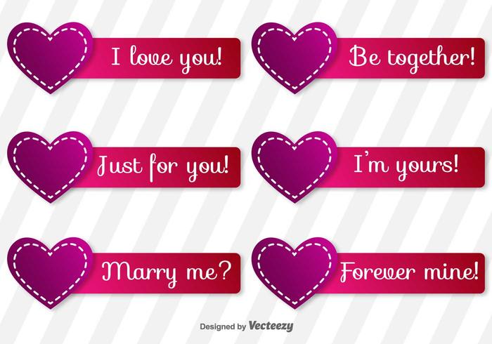 Love Vectors Labels