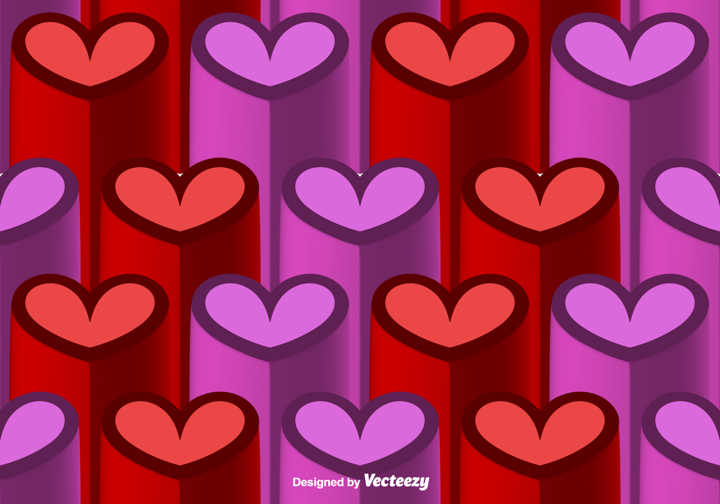 Vector 3D Heart Seamless Pattern 137911 Vector Art at Vecteezy