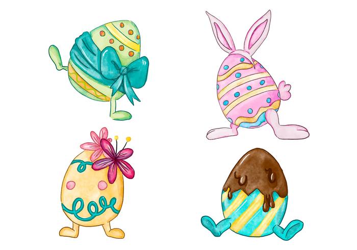 Easter Day Eggs Collection vector