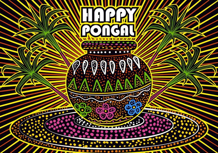 Happy Pongal Background vector
