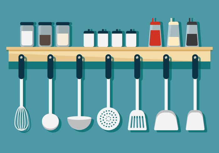 Hanging Cookware vector