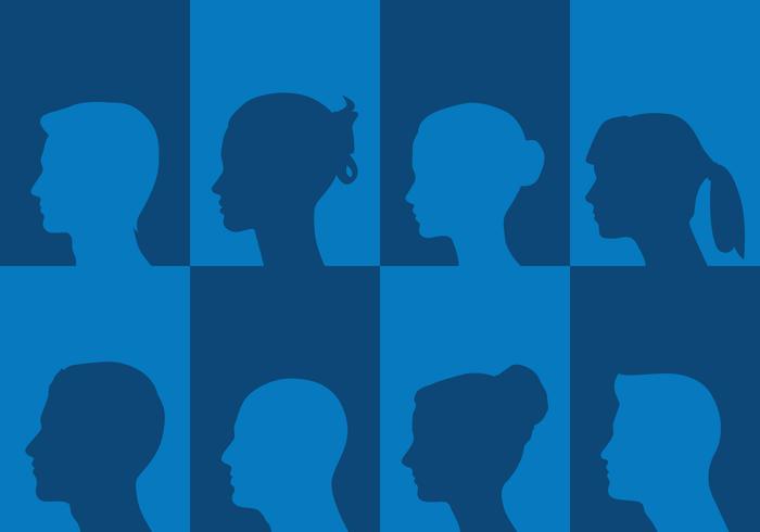 Profile Silhouettes vector