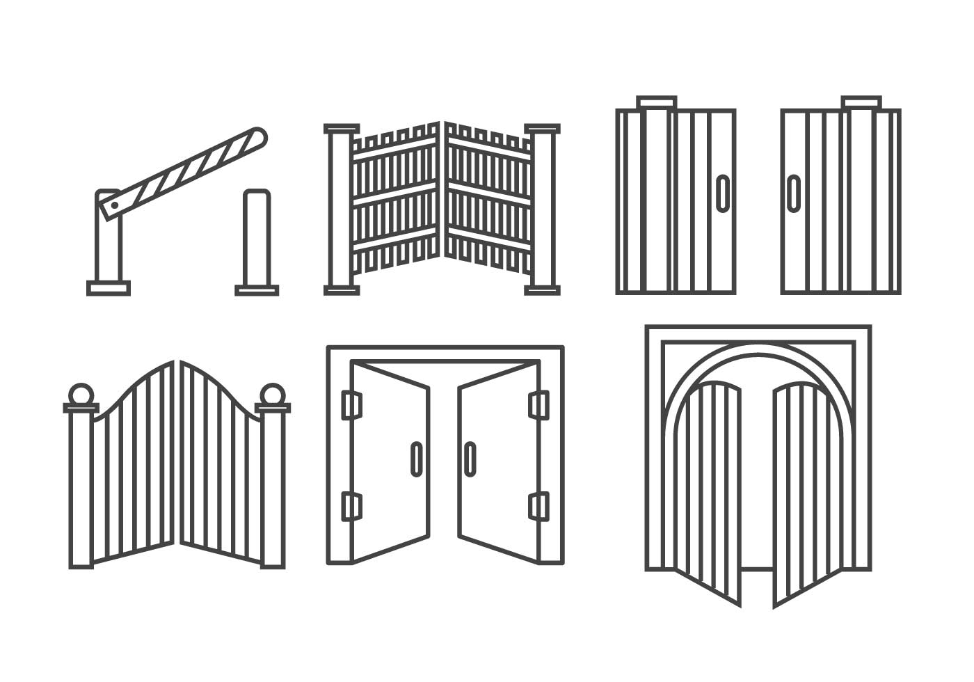 Open Gate Vector 138008 Vector Art at Vecteezy