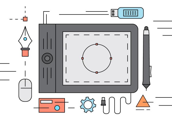 Diseño gráfico de escritorio vector