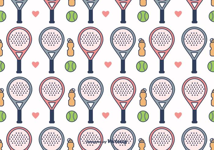 Flat Padel Pattern Vector 