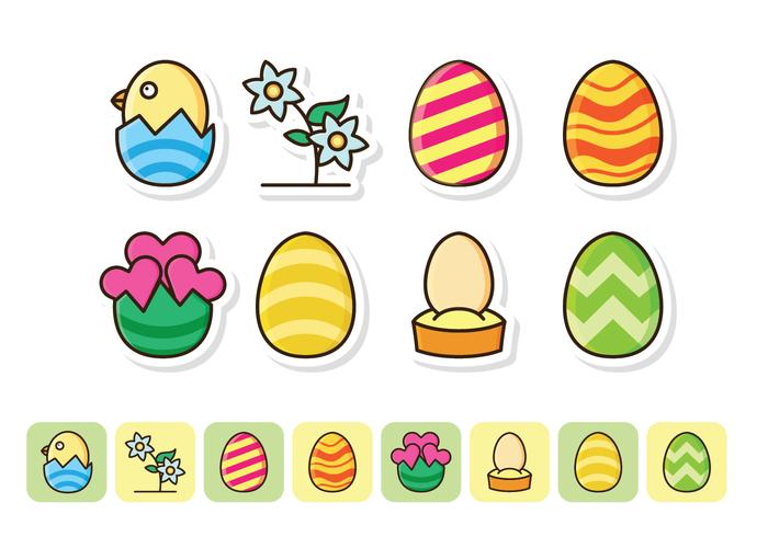 Free Easter Icon Set vector