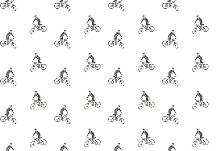 Patrón libre Bicicleta ilustración vectorial sin vector