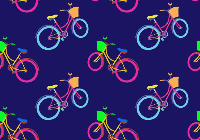 Free Bicicleta Seamless Pattern Vector Illustration