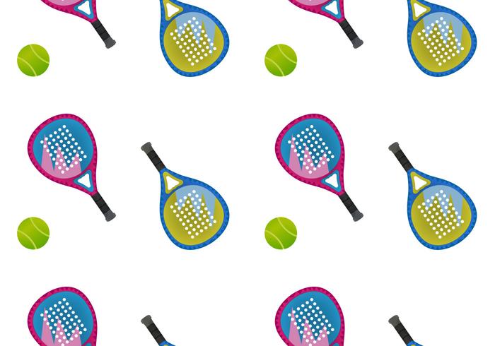 Free Padel Seamless Pattern Vector Illustration