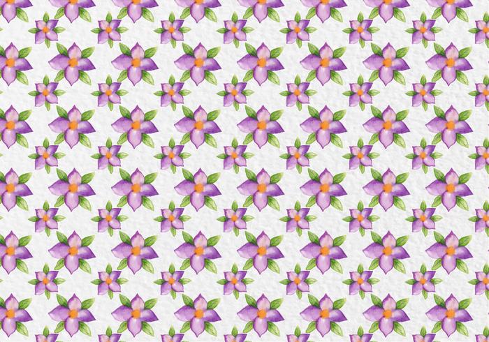 Free Vector Watercolor Purple Flowers Pattern