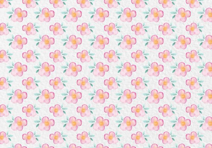 Free Vector Pink Watercolor Floral Pattern Free Vector Pink Watercolor Floral Pattern