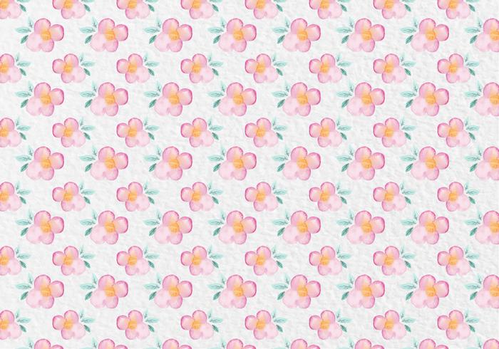 Free Vector Pink Watercolor Floral Pattern