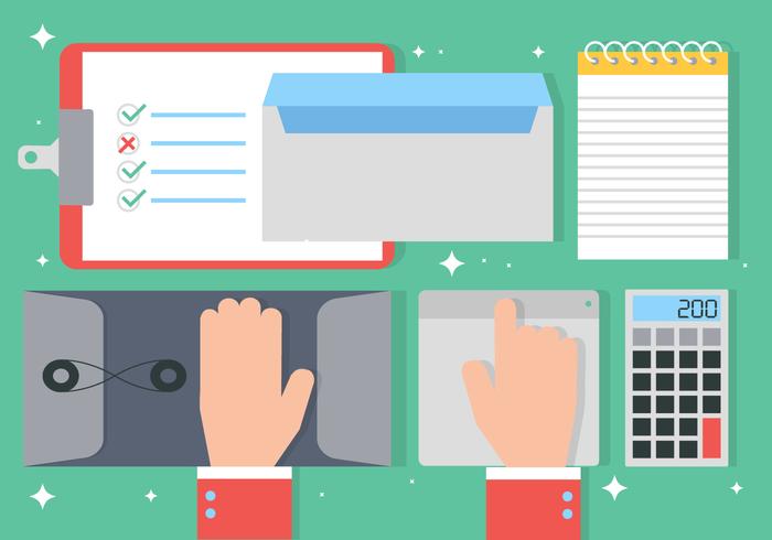 Free Vector Flat Design Workspace Free Vector Flat Design Workspace