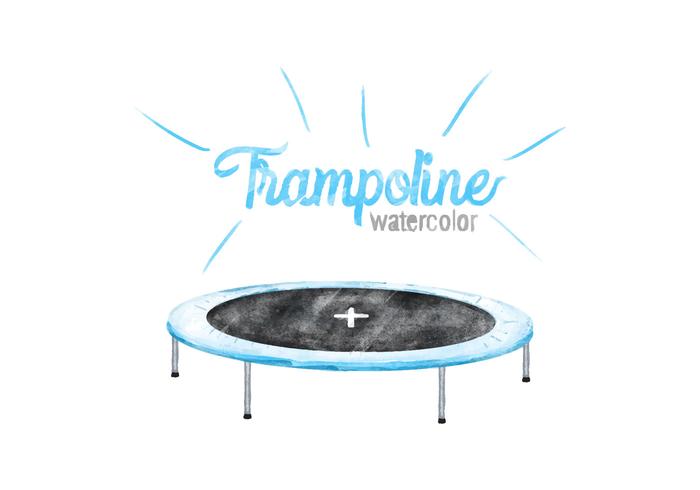 Free Trampoline Watercolor Vector Free Trampoline Watercolor Vector