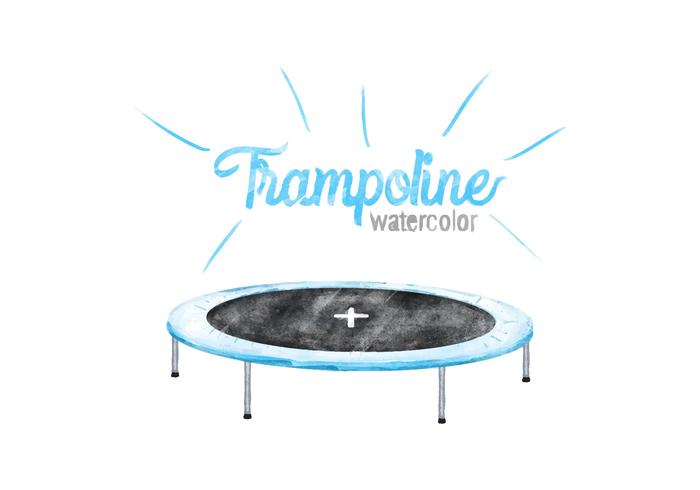 Free Trampoline Watercolor Vector