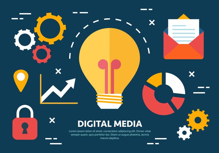 Free Flat Digital Marketing Concept Vector