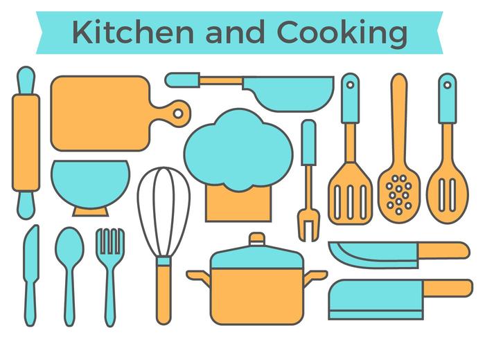 Free Kitchen and Cooking Icons Vector