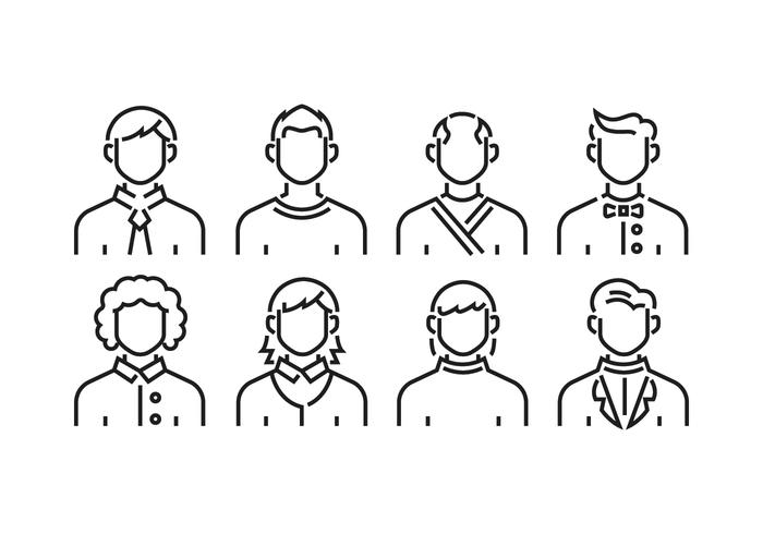 Men avatars vector