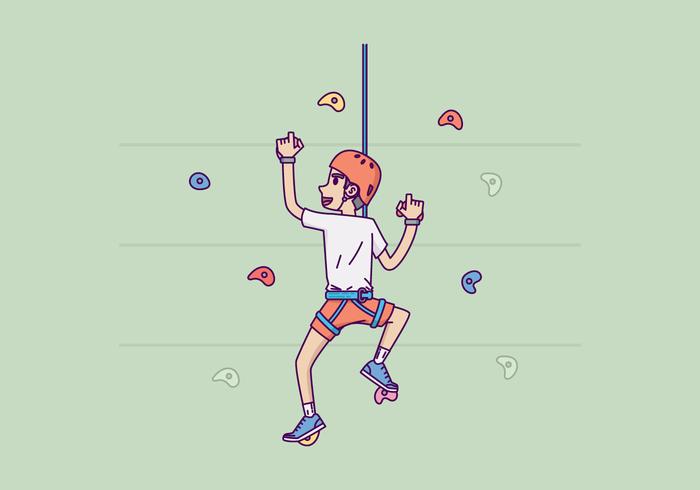 Wall Climbing Illustration vector